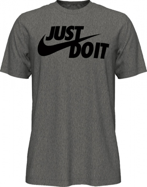 Футболка Nike M NSW TEE JUST DO IT SWOOSH AR5006-063 р.S сірий