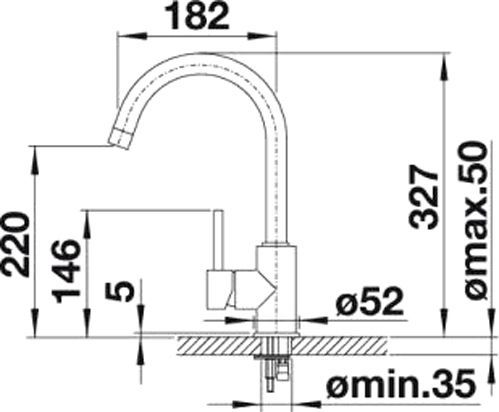 Змішувач для кухні Blanco Mida 519415