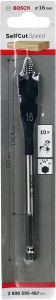 Сверло по дереву Bosch Self Cut Speed 152 мм 16 мм 2608595487