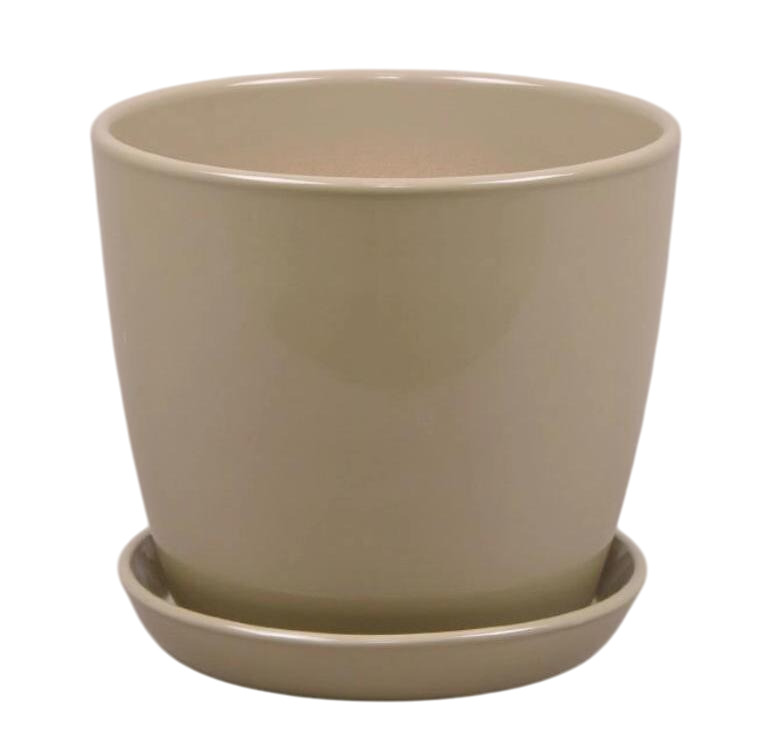 Горшок керамика ВК круглый капучино 1 л Shynkar&KO