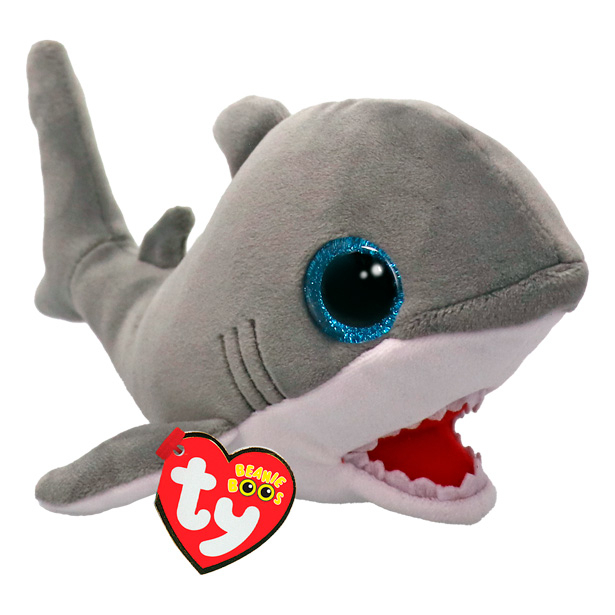 М'яка іграшка TY Beanie Babies Сіра акула Finnegan 15 см 37376