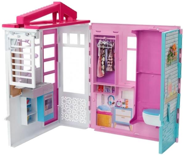 Домик для кукол Barbie портативный раскладной FXG54