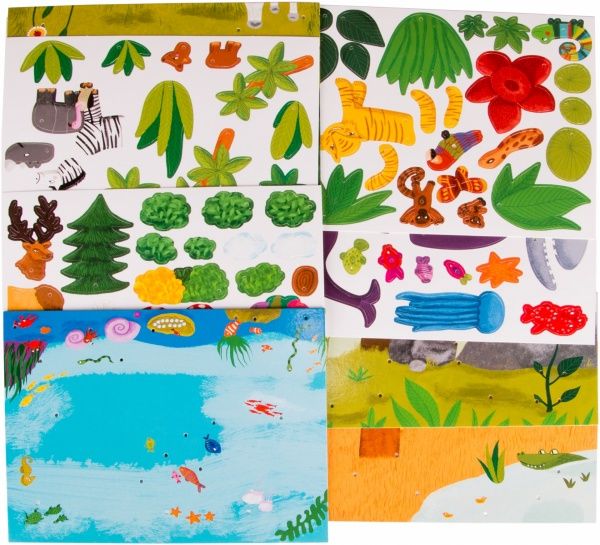 Аппликация Djeco Передвигающиеся животные DJ08970