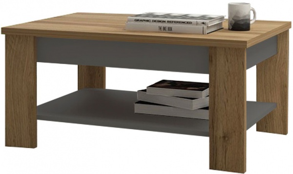 Стіл журнальний Kent II дуб вотан/антрацит 920x670x450мм Accord 