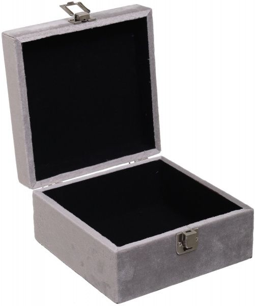 Сундучок Бабочка серый 16x16x8 см