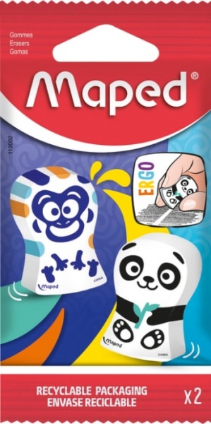 Ластик для карандашей Ergo Fun Multicolor 2 шт. MP.119002 Maped