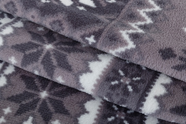 Плед Basic NY Snow-Flakes 150x190 см сірий La Nuit 