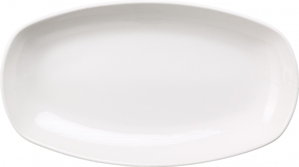 Блюдо овальне Pearl 35 см біле Porser Porselen 