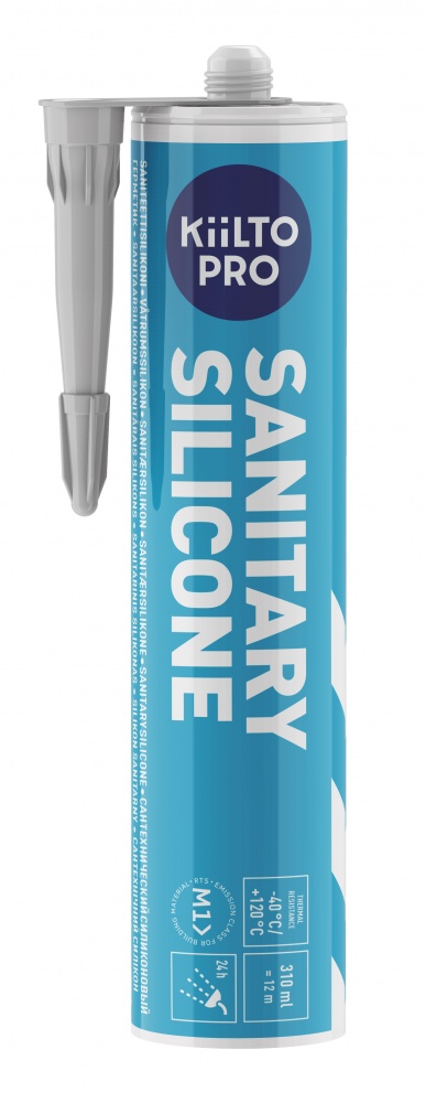 Герметик силіконовий Kiilto Sanitary 43 світло-сірий 310 мл