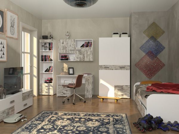 Кровать ПАМП кровать 90x200 см белый 