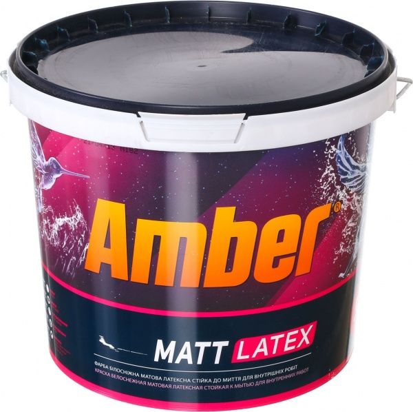 Краска латексная Amber Matt Latex мат белый 15л 10 + 5 л 