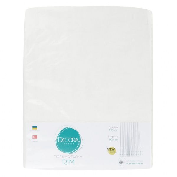 Тюль Rim 300х275 см белый Decora textile