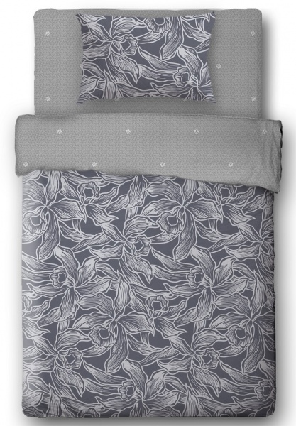 Комплект постельного белья Madonna lily 1,5 серый Ibodo 