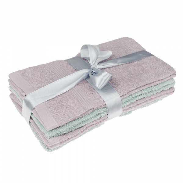 Набір рушників махрових 4 шт. 30x45 см ментоловий/ ліловий Homeline 
