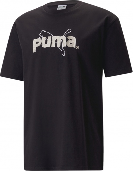 Футболка Puma TEAM GRAPHIC TEE 53825601 р.S чорний