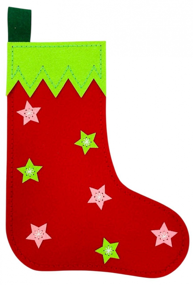 Набір для шиття Зший сам чобота-шкарпетку «Новорічний чобіт» Аплі Краплі