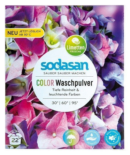 Стиральный порошок для машинной стирки Sodasan Compact органический для цветных вещей со смягчителем воды 1 кг