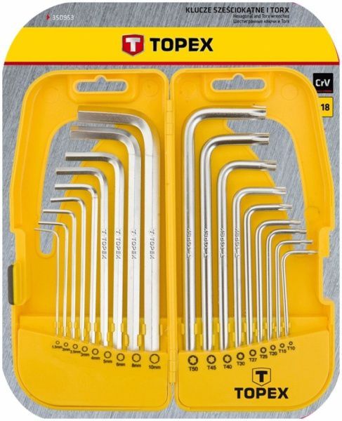 Набор ключей шестигранных Topex 35D953