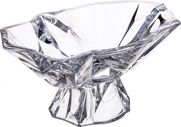 Ваза стеклянная прозрачная Enigma на ножке 33 см Bohemia