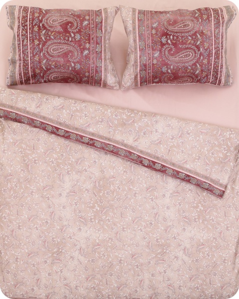 Комплект постільної білизни Como 41 2 рожевий із малюнком Grandfoulard 