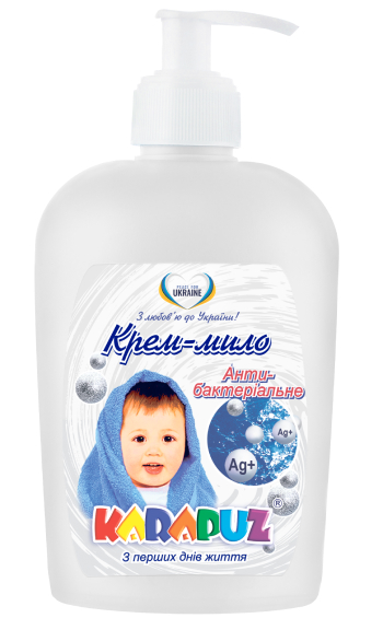 Карапуз крем-мыло Антибактериальное с серебром 400 г