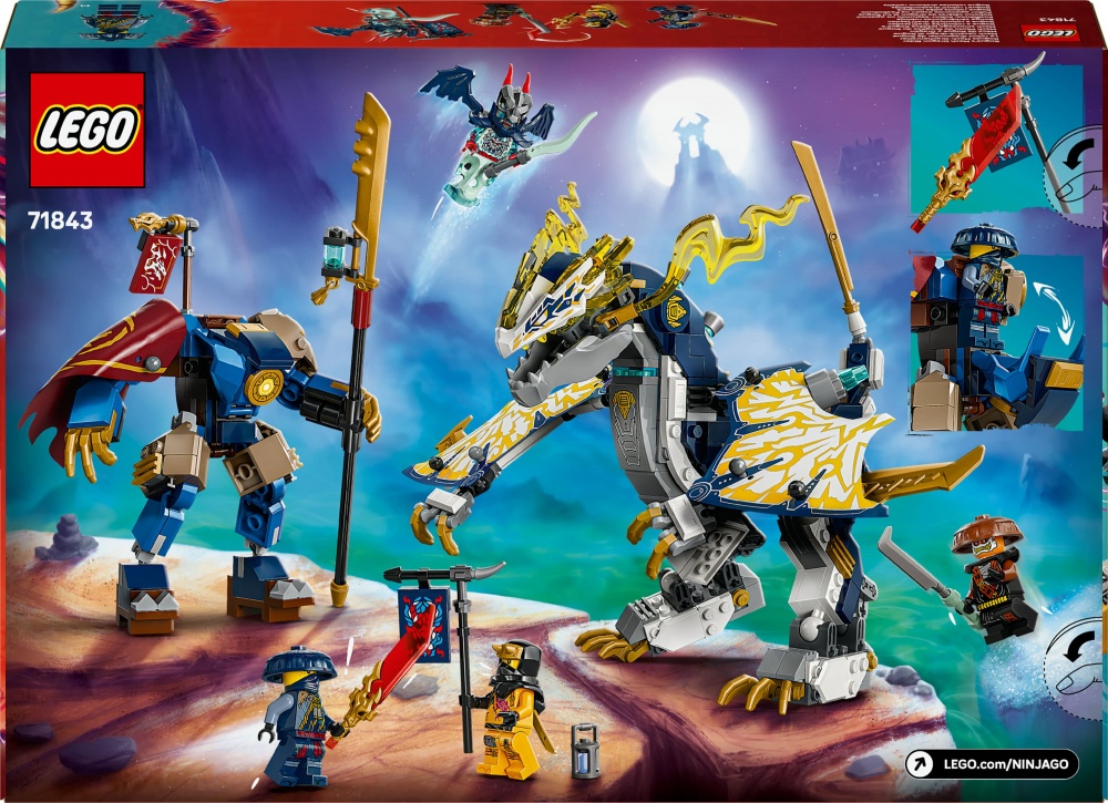 Конструктор LEGO NINJAGO Разбойник: Робот-всадник на драконе 71843