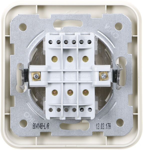 Вимикач триклавішний Viko Rollina без підсвітки 10 А 250В кремовий 90421068