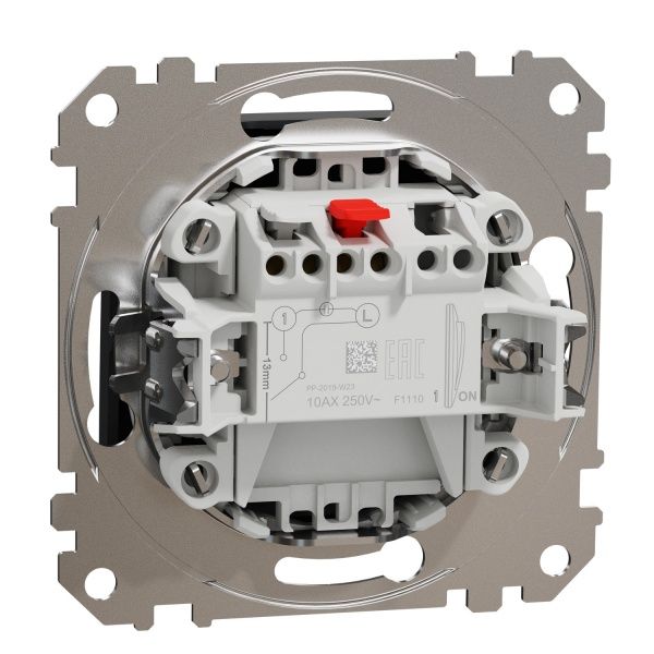 Выключатель одноклавишный Schneider Electric Sedna Design без подсветки 10 А 250В черный SDD114101