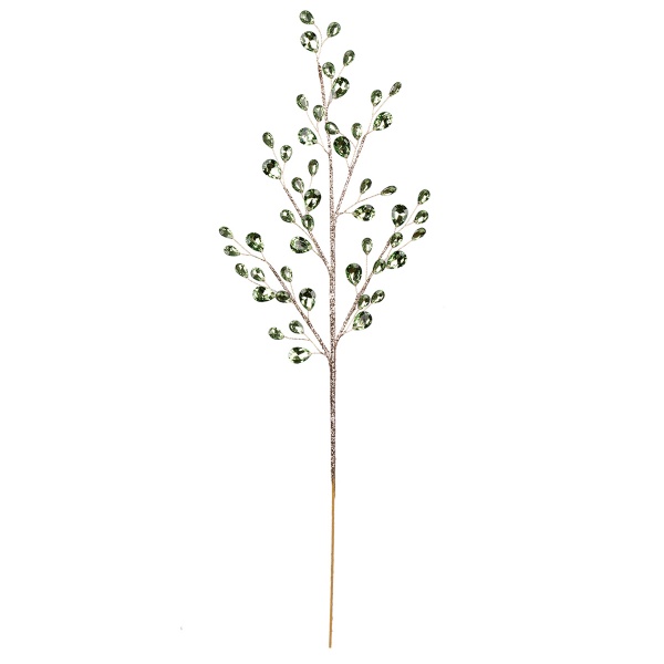 Гілочка декоративна YES! Fun з кристалами зелена 76 см 974114 