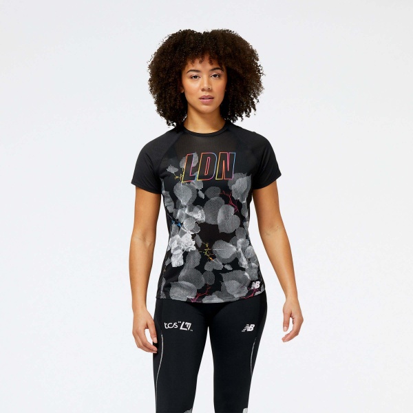 Футболка New Balance LONDON ED PRINTED IMPACT RUN WT31263DBM р.XS чорний