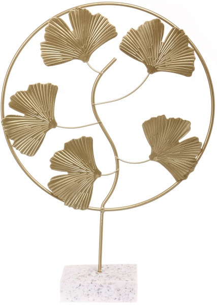 Статуэтка Гинко Голд пятилистник золотой 25,5х6х36 см