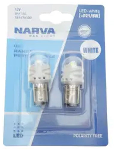 Автолампа ксенонова Narva LED Range Performance P21/5W 2,4 Вт шт.(NV 18147.2B)