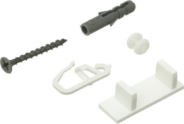 Комплект фурнітури ОМіС до стельового карнизу ОМ1 набірний 250 см білий 