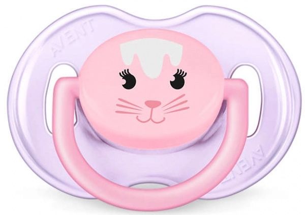 Пустышка ортодонтическая Philips Avent Кролик Трумен девочка 0-6 мес. 2 шт SCF182/13