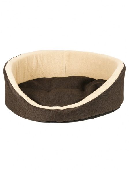 Лежак FX home овальний бежево-коричневий 50x40x17 см