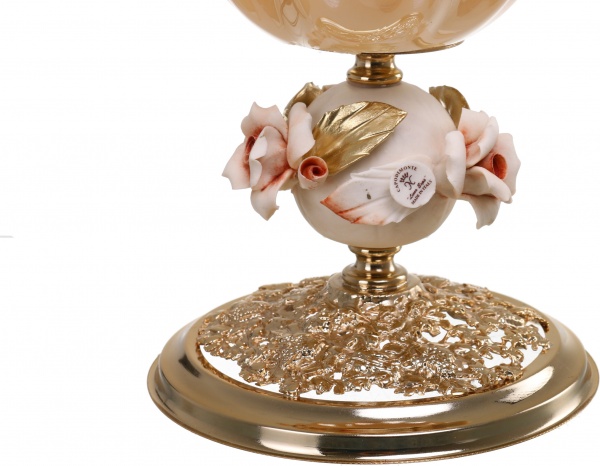 Ваза бежевая TULIPANO HONEY 21X44X21 White cristal