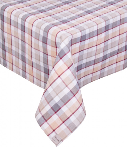 Скатертина Scotland Green коричнева клітинка 136x180 см коричневий La Nuit 
