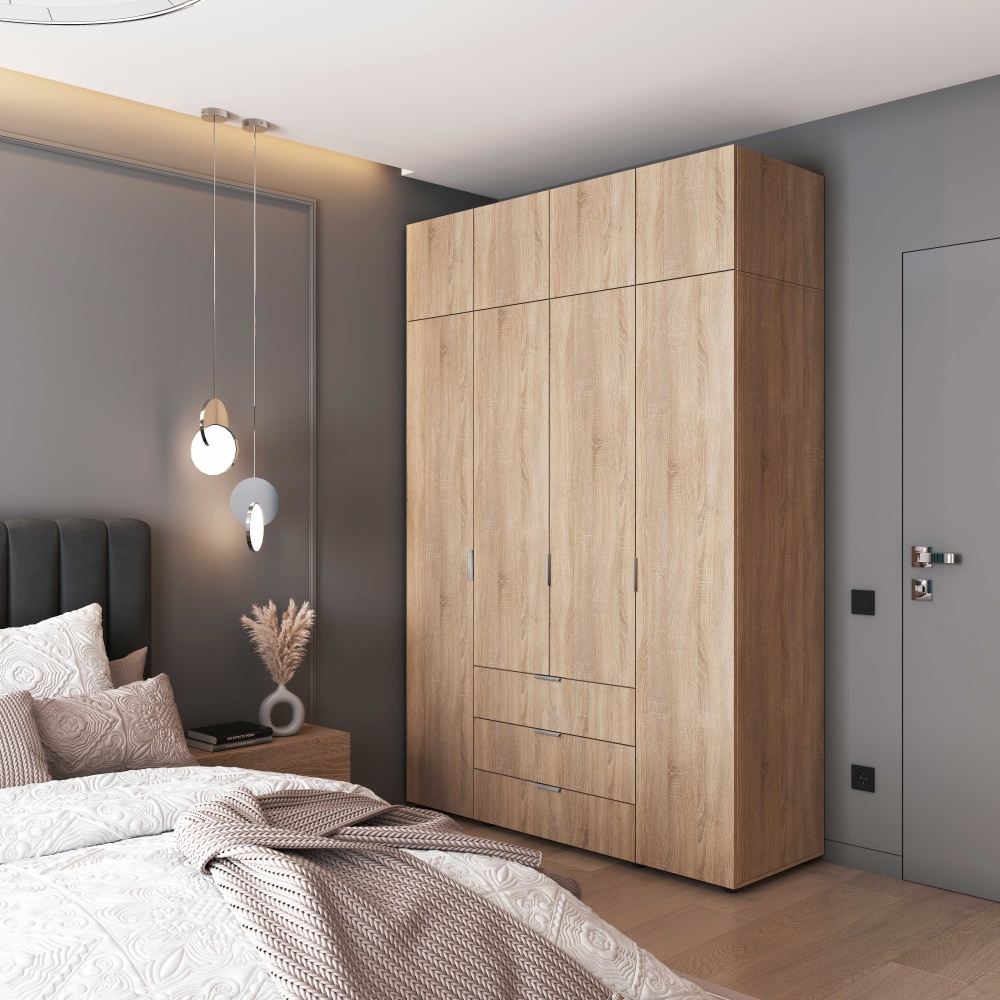 Дополнительный сегмент Берегиня Антресоль к шкафу Choice 4д3я 400х1600х550 мм дуб сонома / дуб сонома