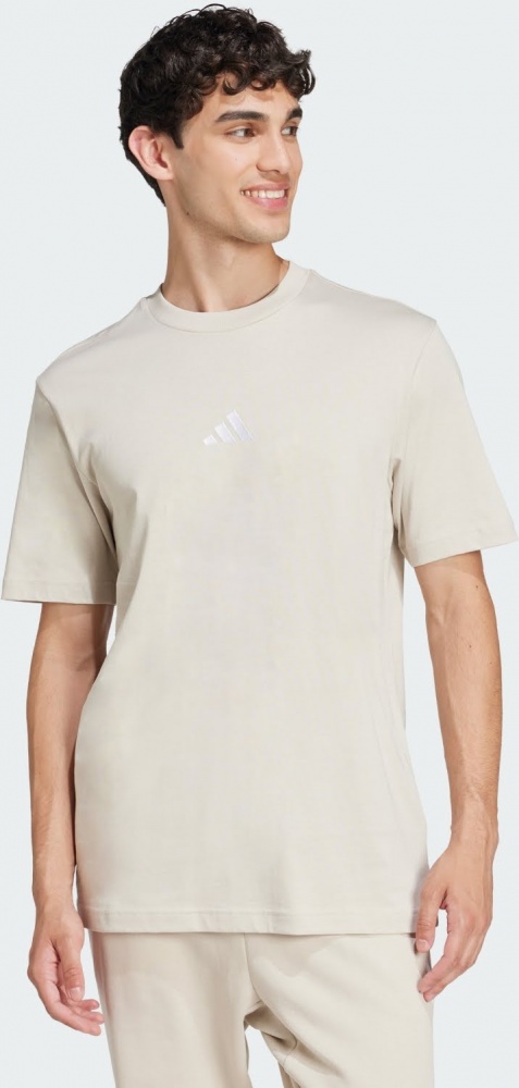 Футболка Adidas M SL SJ T WONALU/WHITE JD1779 р.XL бежевий