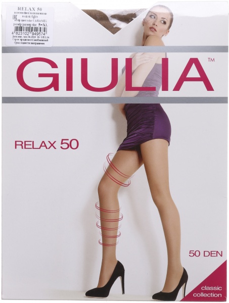 Колготки Giulia Relax 50 den 5 карамель