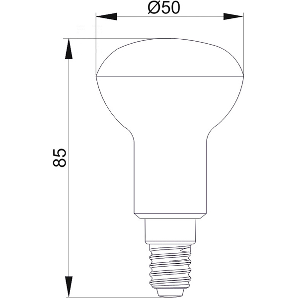 Лампа светодиодная IEK ECO 5 Вт R50 матовая E14 220 В 3000 К