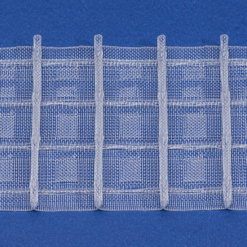 Тасьма Bocelli 41252/76 прозора рівномірна 1:2 4 ряди петель