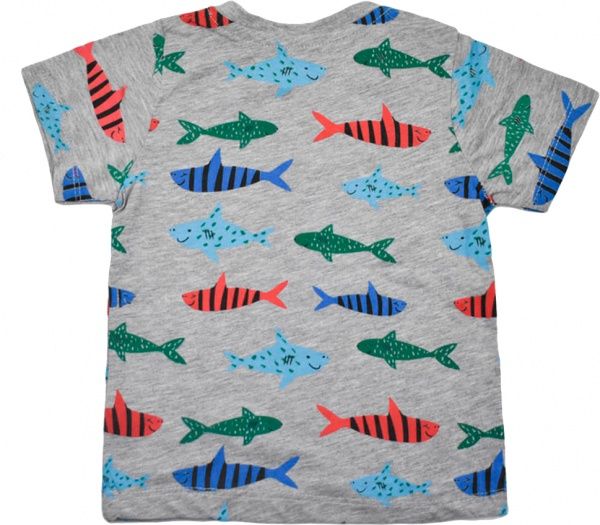 Футболка Macca Boy 9072 з рибками р.86 сірий 