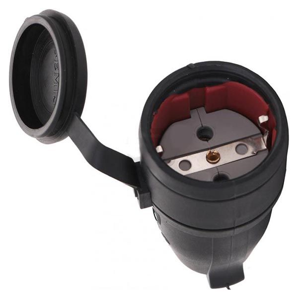 Розетка Bemis IP55 BK1-1402-2311 с заземлением черная