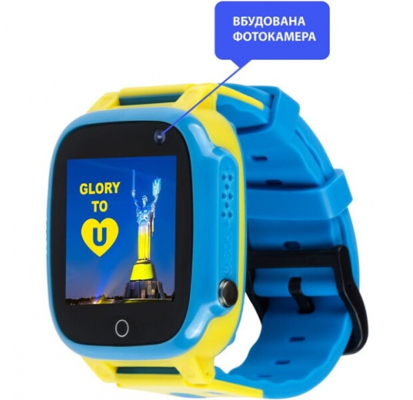 Смарт-часы детские AmiGo GO008 GLORY GPS WIFI yellow/blue (976267)