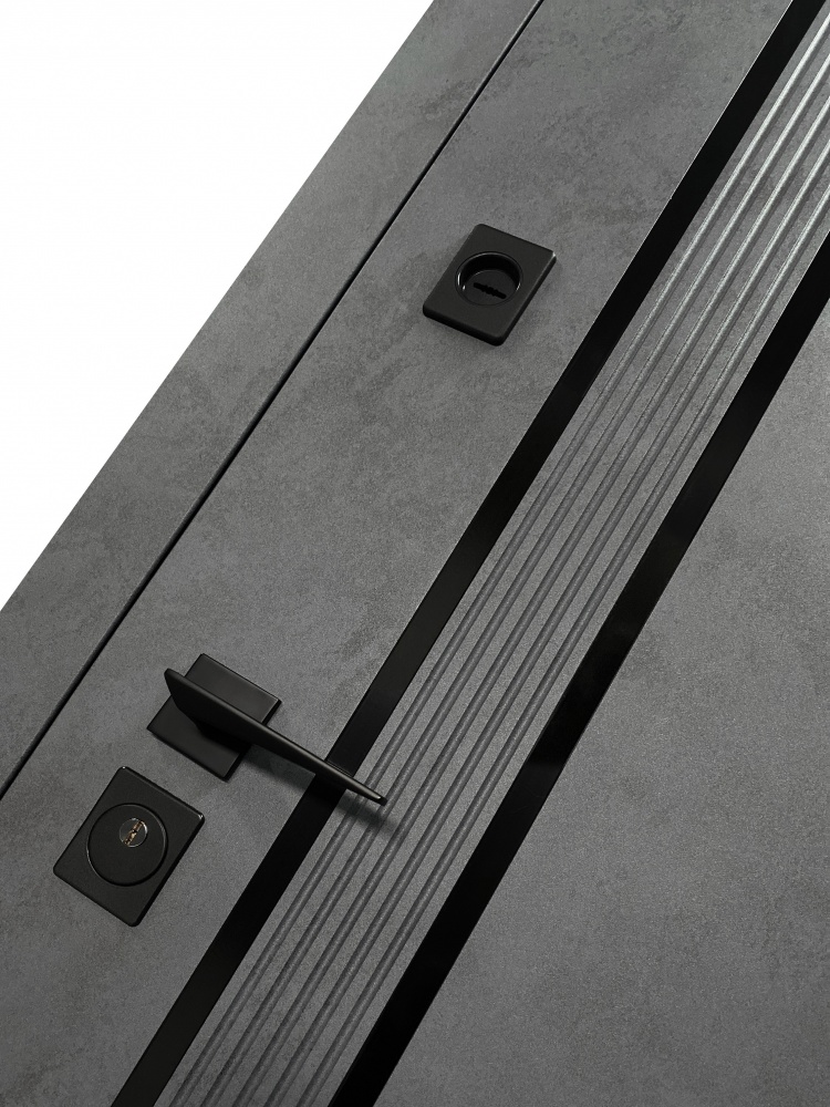 Двері вхідні Міністерство дверей Престиж-3К-550-М (Бетон А./О.С.) бетон антрацит / оксид 2050x960 мм праві