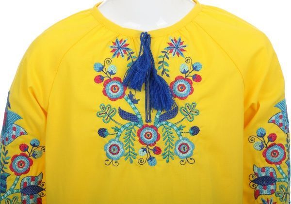 Вышиванка детская Эдельвика р.152 желтый 106-19/09 