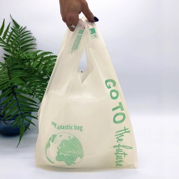 Пакет-майка Україна из кукурузного крохмала 280x480 мм 25 шт.