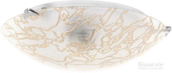 Світильник настінно-стельовий УТ Сяйво НПБ Мармур 4x60 Вт E27 білий/золото 5001 