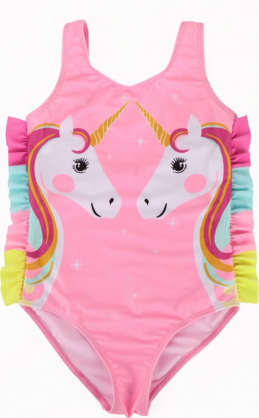 Купальник для дівчаток Єдинороги р.122–128 рожевий 